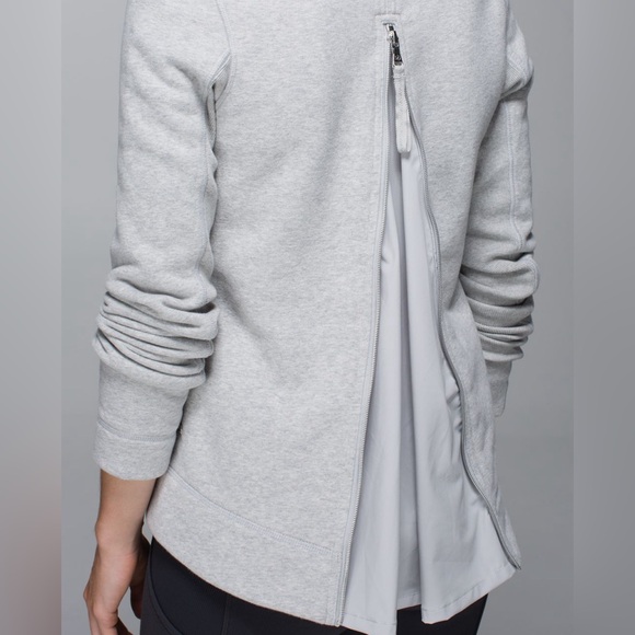 Lululemon En Route Jacket Heathered Light Grey Size 4 - Picture 2 of 16